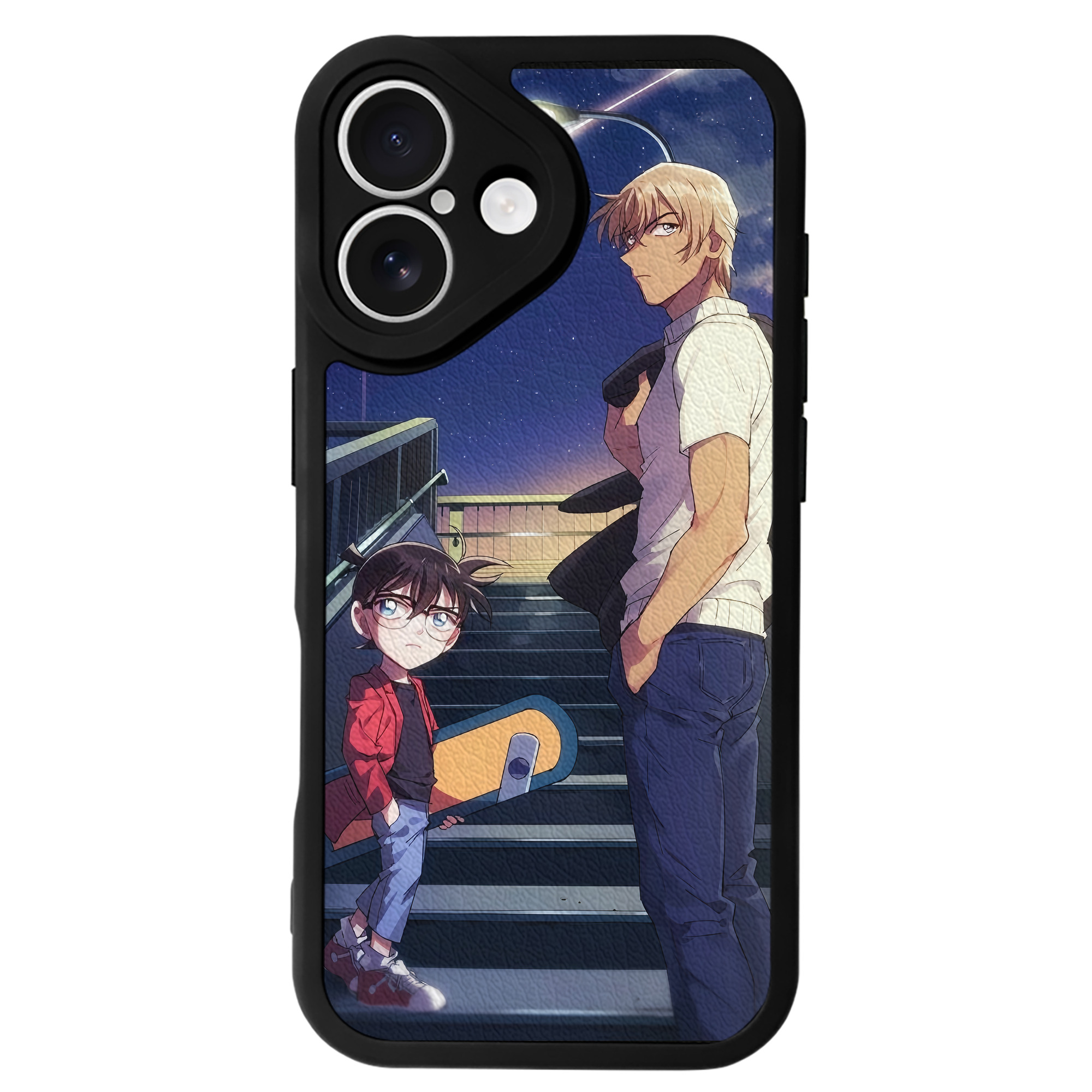 （画像用） 名探偵コナン Detective Conan 【iPhone 16シリーズ対応】シリコンスマホケース（レザー調） 材質：シリコン